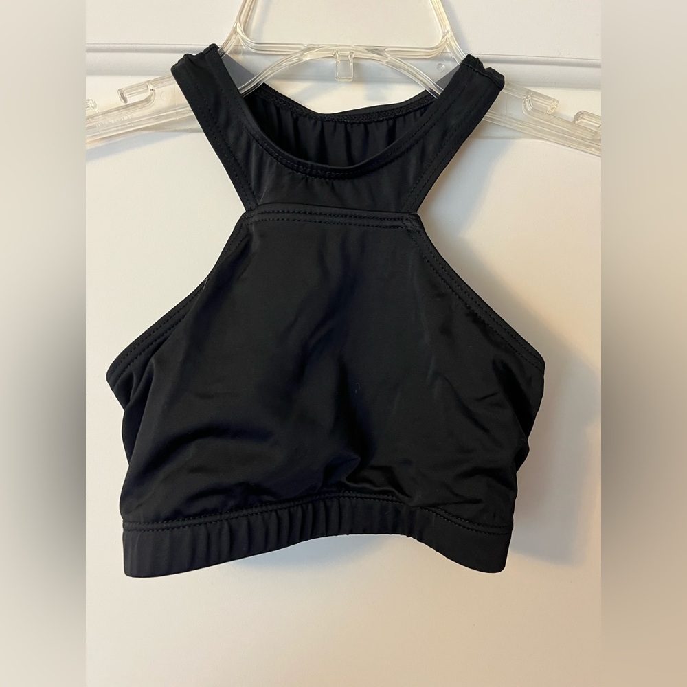 Balera Black Sports Bra Racer Back and Front Dance Bra Top